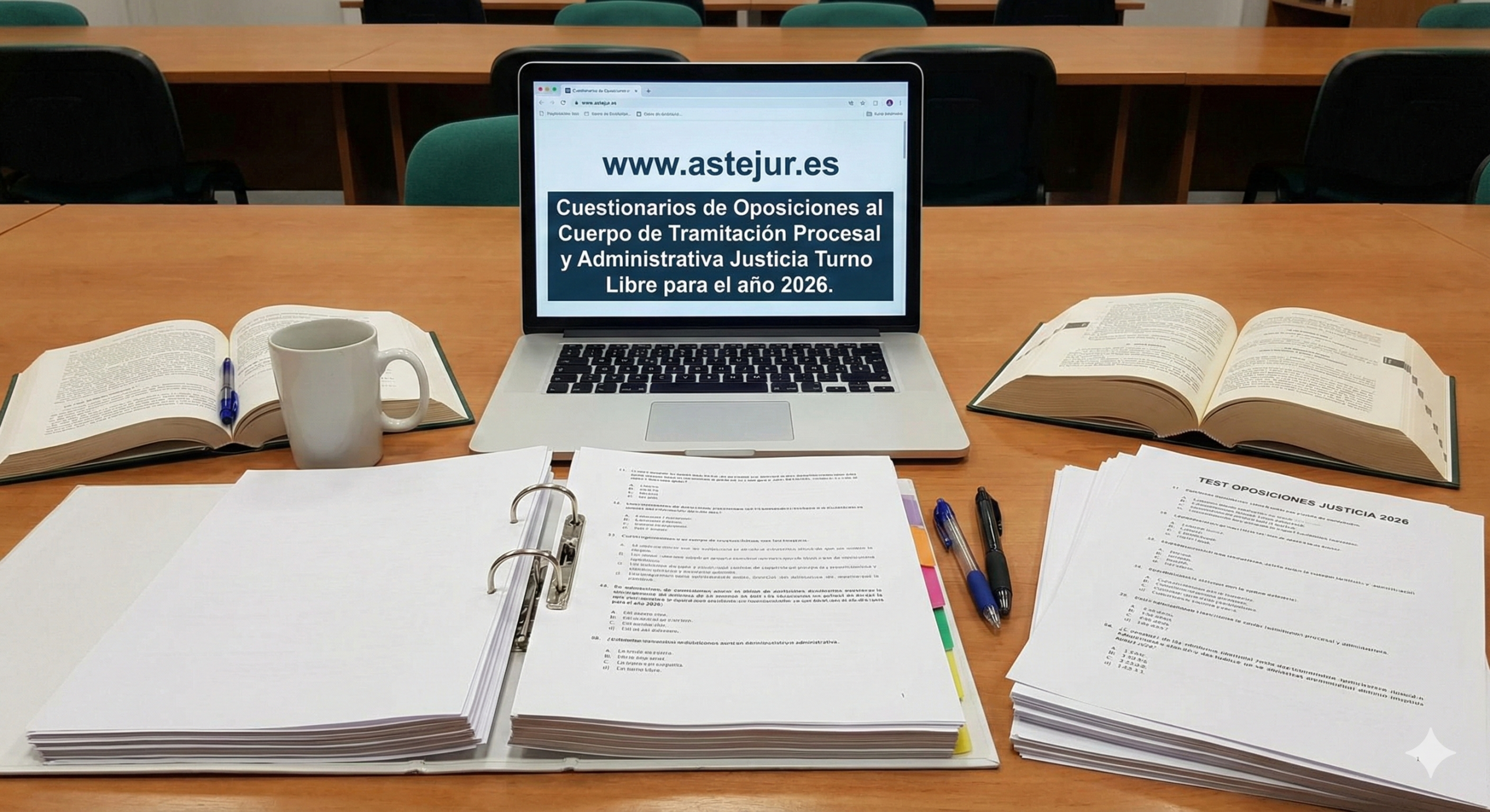 Cuestionarios de Oposiciones al Cuerpo de Tramitación Procesal y Administrativa Justicia Turno Libre para el año 2026